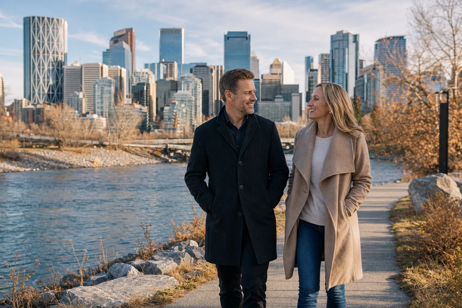 A Canadian couple dating in Calgary
