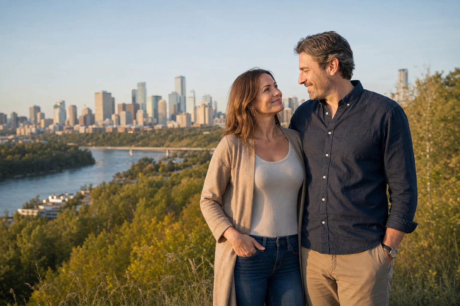 A Canadian couple dating in Edmonton