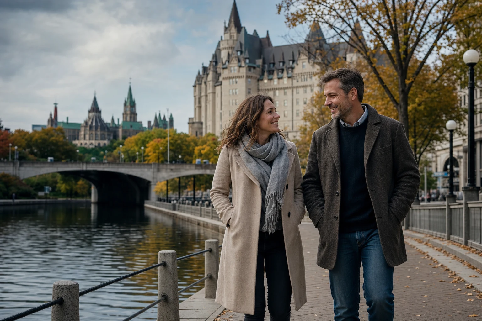 A Canadian couple dating in Ottawa